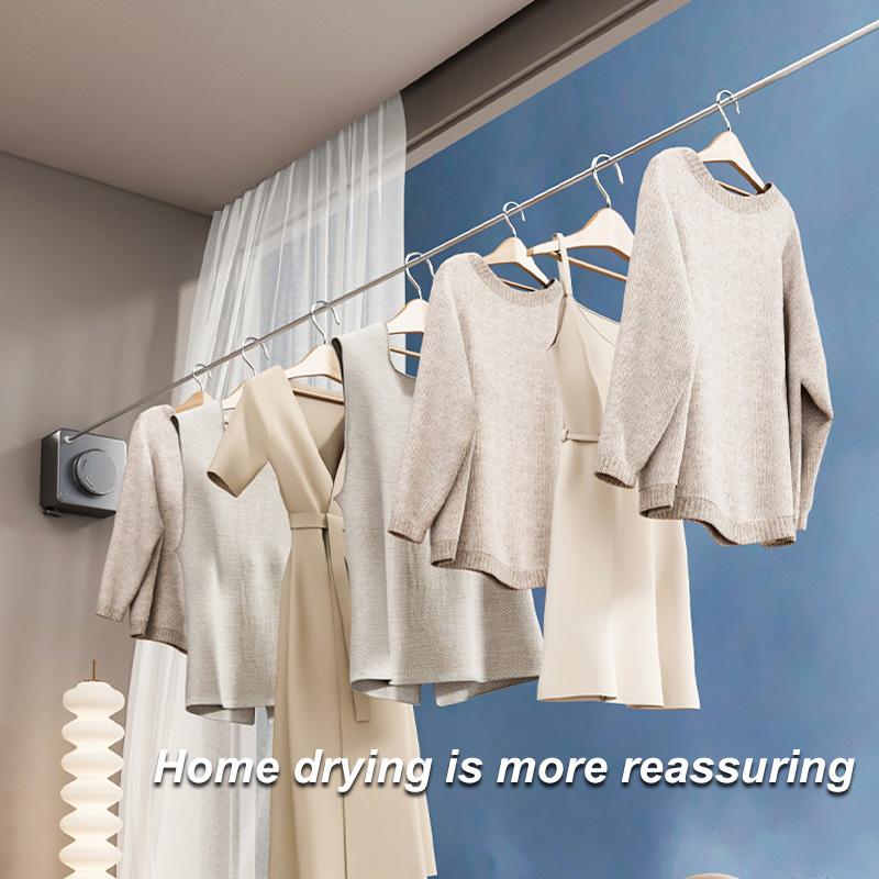 Multi Functional Indoor and Outdoor Hanging Clothesline, Expandable Rope Rack Without Drilling Holes