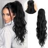 Claw Ponytail Synthetic Long Wavy Ponytail Extension Natural Ponytail For Women Daily Wear