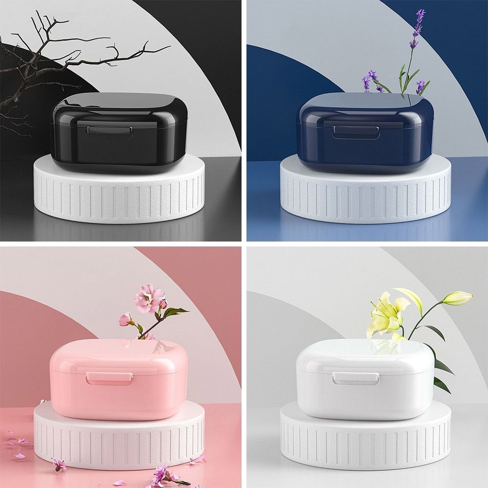 Denture Storage Box Cleaning Orthodontic Retainer Denture Soak Box Sealed Dustproof Braces Cleaning Boxes Oral Hygiene