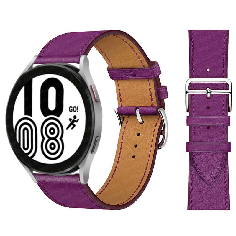 Кожаный ремешок Hermes для 20/22 мм Huawei GT, Samsung Galaxy, Garmin Venu