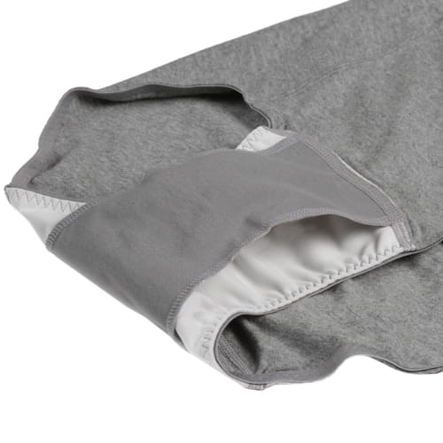Atsugi Shefree Nighttime Deep-Length Sanitary Panties, Cotton Blend, Women's, Gray, 87465AS