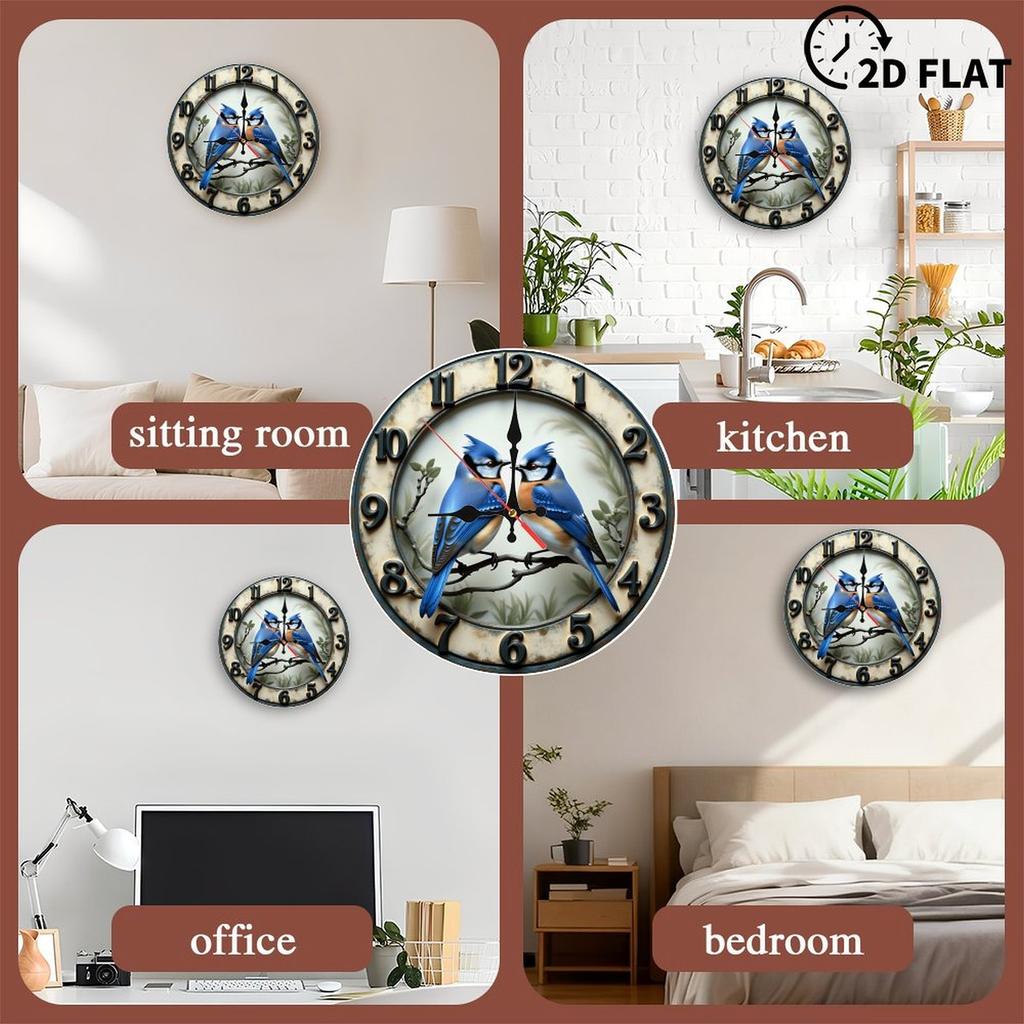 10-Inch Wood Wall Clock for a "Live, Laugh, Love" Decor Theme