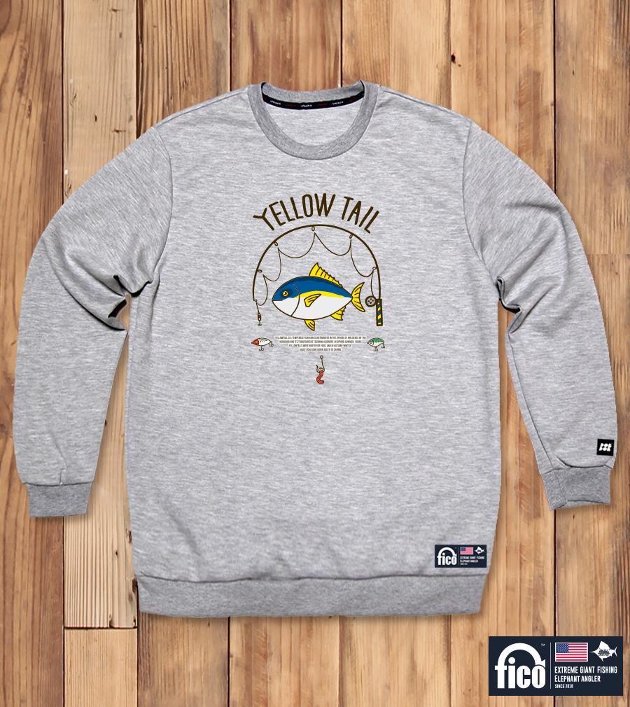 DOLDOL Fico-Mtm-218 Extreme Fishing Brand Pico Graphic Sweatshirt Long Sleeve