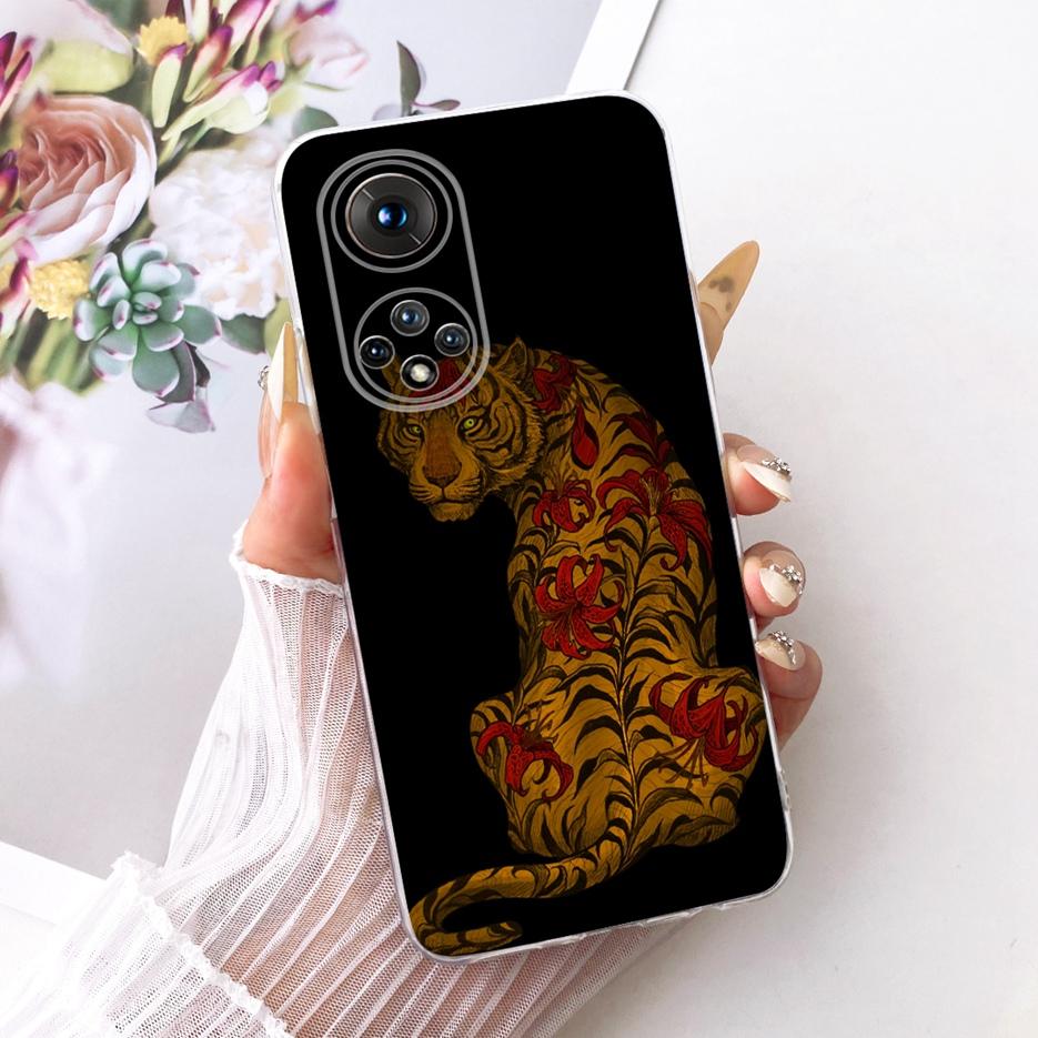 Чехол для Honor 50 Pro RNA-AN00 Милый Лев Модный Расписной Чехол Мягкий Силиконовый Чехол для Телефона Для Honor 50 Honor50 Pro Задняя Крышка Сумки
