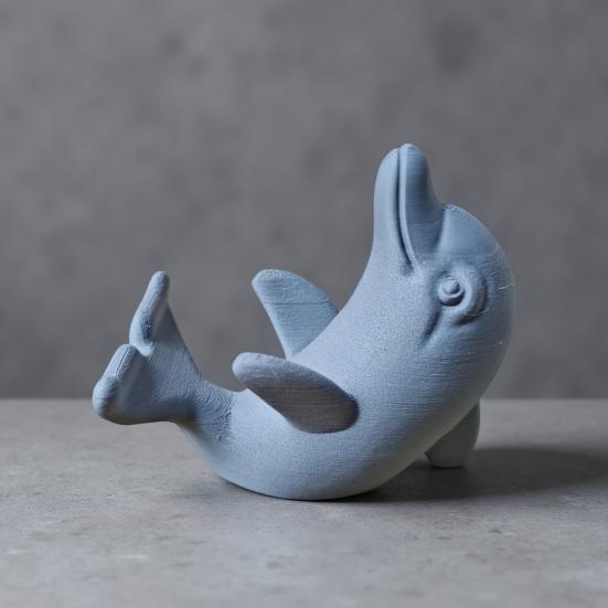 Подставка, совместимая с чехлом, 3D-печать, Милый дельфин, Универсальный настольный держатель для мобильного телефона, Вертикальный просмотр ТВ и Горизонтальный двухрежимный дисплей,