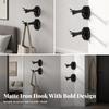 2 Pieces Metal Wall Hook Bracket Heavy Duty Hanging Hangers Space Saving