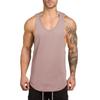 6689 Blank Mesh Slim Fitness Vest Men's European and American Arc Hem Sports GYM Bottoming Breathable Quick-drying Shoulder 6689