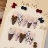 20 шт. флокированные украшения для ногтей аксессуары бант дизайн для зимнего украшения ногтей дизайн принадлежности инструмент