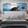 Greek Village Posters Santorini Landscape Painting Canvas Prints Wall Art Pictures for Living Room Sunset Sea Cuadro No Frame