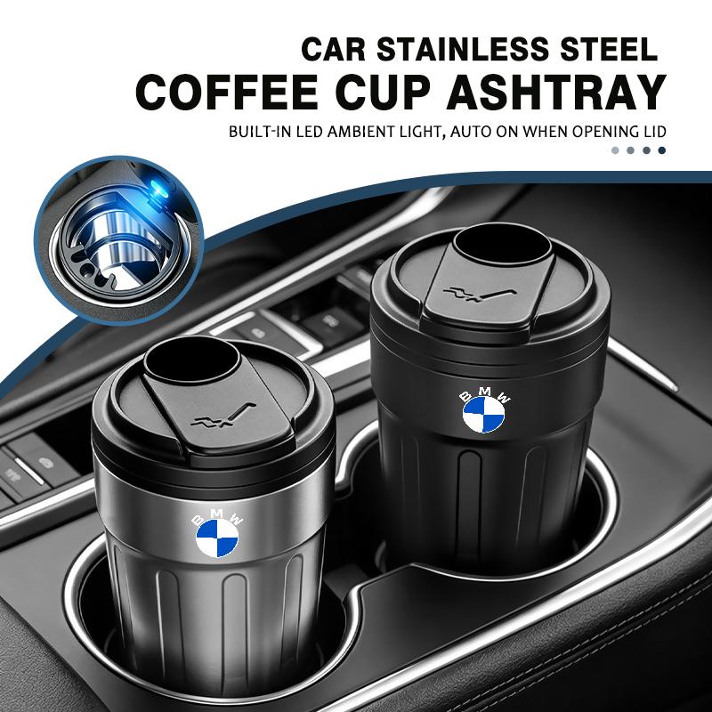 Universal Portable Car Stainless Steel Ashtray Cup Holder For BMW Performance X1 M3 M6 F01 F02 E34 E36 E60 F10 F20 X6 RW7