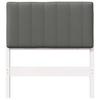 Upholstered Headboard in White and Light Grey 75 cm