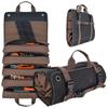 Portable Heavy Duty Waxed Canvas Tool Roll Up Bag Organizers with 15 Pockets for Easy Tool Storage & Access Home Repairs