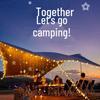 Solar LED Twinkling Star String Lights for Outdoor Camping, Tent, and Scene Arrangement Atmosphere.