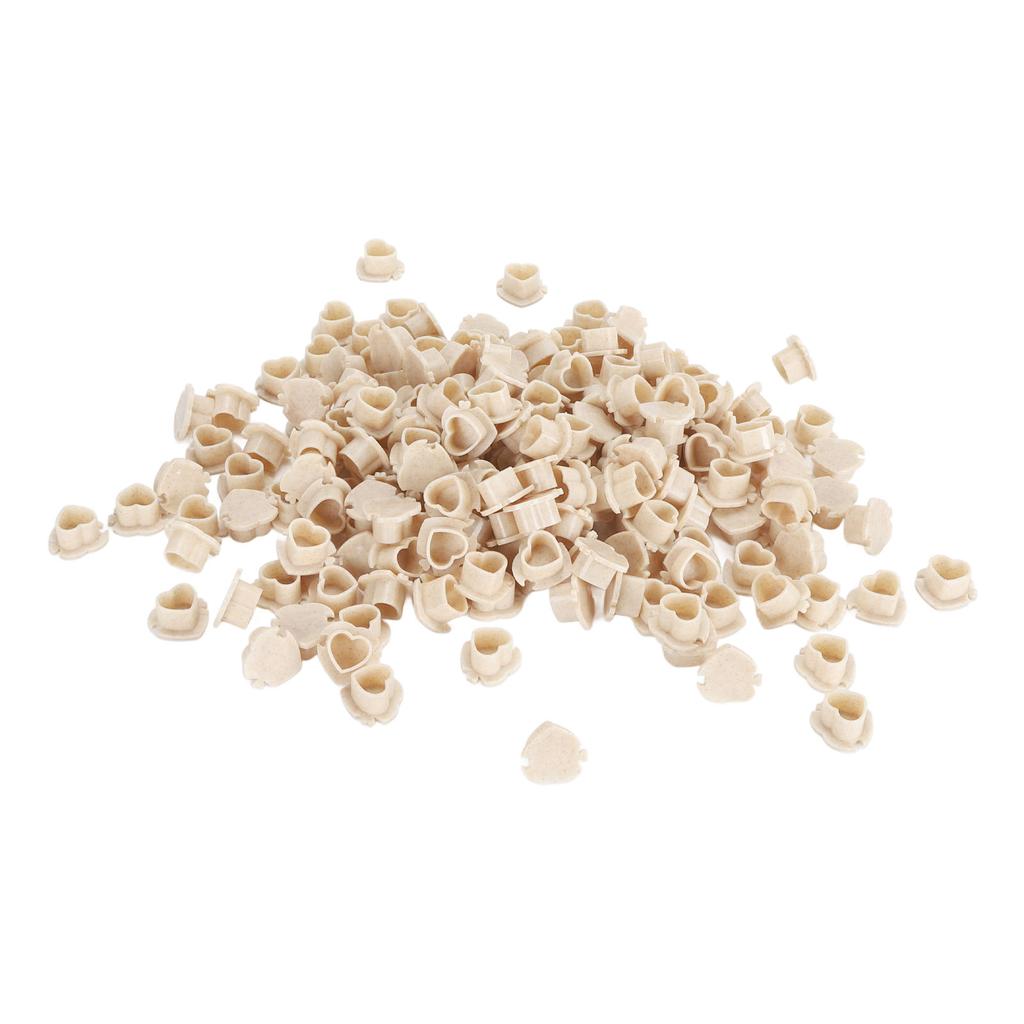 200 шт., чашки с чернилами для татуировки, в форме сердца, утолщенные, из пшеничной соломы, для наращивания ресниц, клейкая чашка с основанием