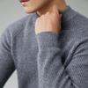 New shoulder sleeve cashmere sweater men's semi-turtleneck thickened sweater solid color knitted wool base