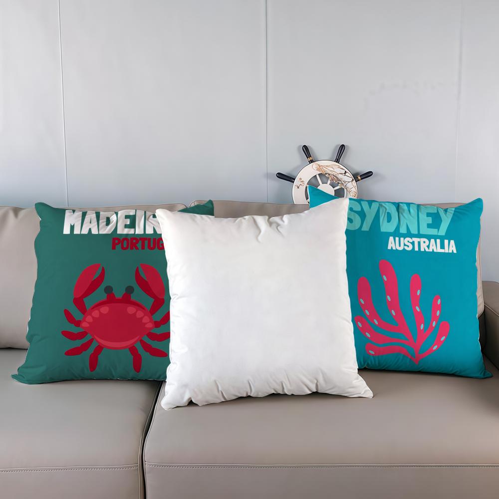 Pillow Case luxurious home office, sofa decorative Multi sized car seat cushions, pillowcases Marine Life