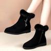Fashion Women's Ankle Boots New Snow Boots Winter Thick Cotton Shoes Flat Bottom Plush Zipper Warm Comfort Non Slip Cotton Boots