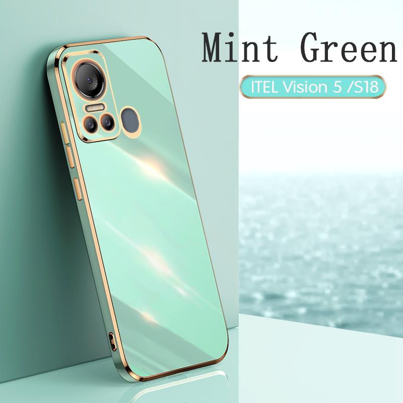 For Itel S18 S663L Case Protective Electroplating Shockproof Itel S16 Pro P36 Play Case Cover Silicone TPU Soft