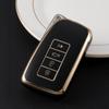Golden-edged TPU Car Remote Key Cover Case Shell Fob For Lexus NX GS RX IS ES GX LX RC IS UX 200 250 260 300 350 LS 450H 300H Car Accessories