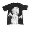 Y2k Aesthetic Black Tees Grunge Casual Loose E-girl T-Shirt Women Tops Japanese Harajuku Cartoon Dark Angel Print Kawaii Tshirts