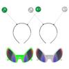 [seimeinoki] Set of 4 Alien Sunglasses with Antennae Headbands In White and Green, Perfect for Halloween Cosplay, Costumes, and Parties, or As a