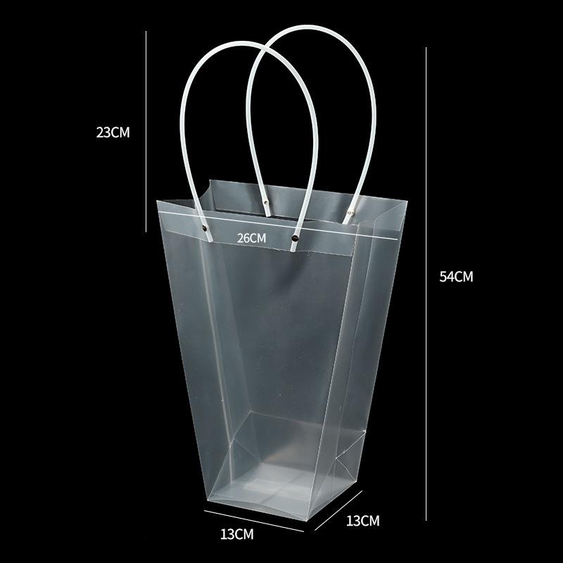 Большая, Средняя и Маленькая Прозрачная Трапециевидная Сумка-Тоут Сумка для Букета Флористические Принадлежности Подарок Подарочная Сумка для Цветов Сумка-Тоут
