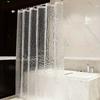 PEVA Shower Curtain Waterproof Plastic Clear Bath Curtains Transparent Bathroom Curtains with Hooks
