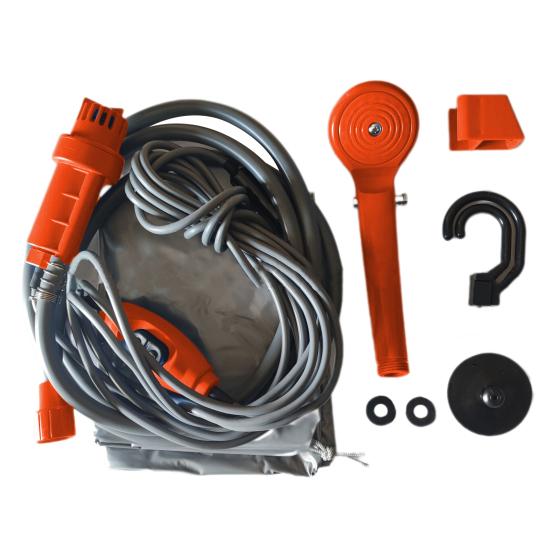 Портативный походный душ с бесщеточным двигателем Регулируемая конструкция Портативный комплект для уличного походного душа с автоматическим подключением и модернизированным насосом