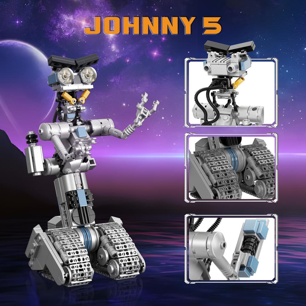 LEQUMOC Johnny №5 Роботы Номер Пять Фигурки Робот 387 ШТ Кирпичный Набор MOC Конструкторы Наборы Игрушки для Подарков Игрушки