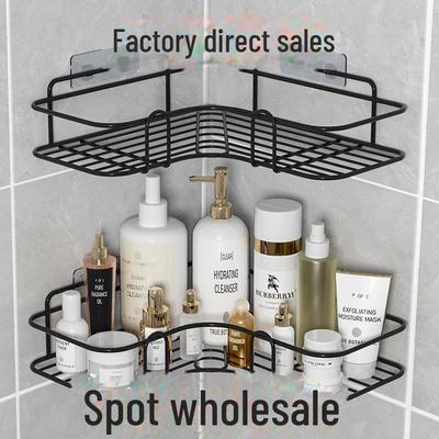 Угловая полка для ванной комнаты Punch-Free, настенное крепление для туалета или общежития