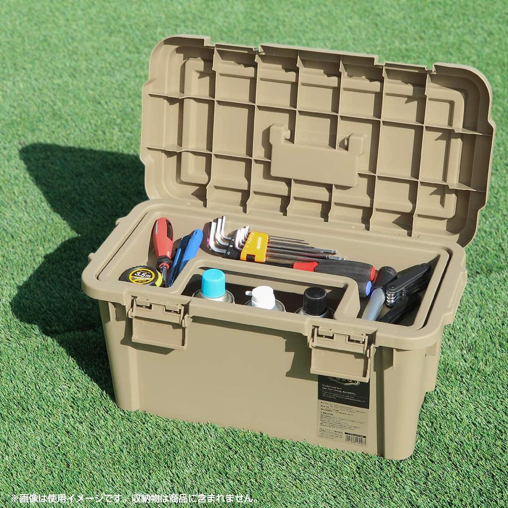 JEJ Astage Storage Box Made In Japan Outdoor Storage Camping Series Tool Box Sand Beige Width 56 X Depth 29 X Height 29cm [S ST560S]