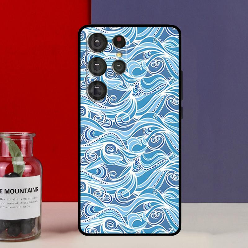 Чехол-футляр в японском стиле с цветочным узором для Samsung Galaxy S25 Ultra S9 S10 S20 S21 FE S22 S23 Plus S24 Ultra