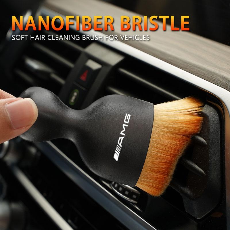 WAM3 For Mercedes Benz AMG W203 W205 W206 W211 W220 W212 W201 W210Microfiber Car Interior Cleaning Soft Brush Set with Wash Towel