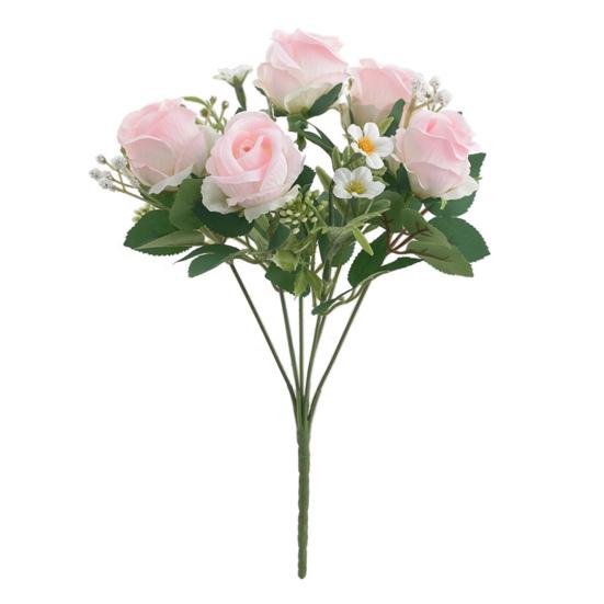 Artificial Flower Good Detail Realistic No Wither No Watering Long-lasting Fake Rose Photo Prop Table Centerpiece Wedding Party Decor Supplies