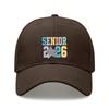 Trendy Senior 2026 Baseball Cap - Unisex Adjustable "SENIOR 2026" Print Black Baseball Hat For Graduation