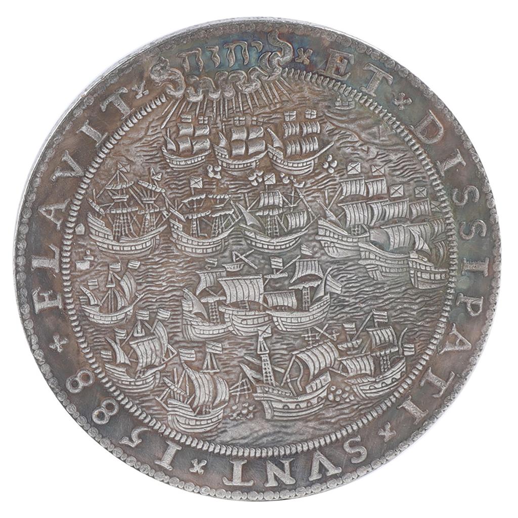 1588 год, Нидерланды, латунное покрытие, серебряная винтажная коллекционная монета, памятная монета
