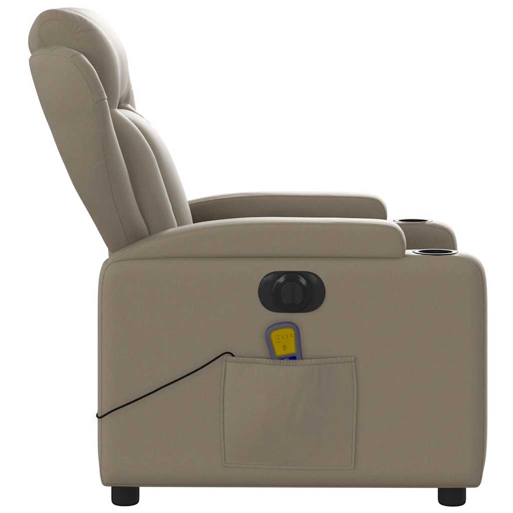 Electric Massage Chair Cappuccino Brown Faux Leather