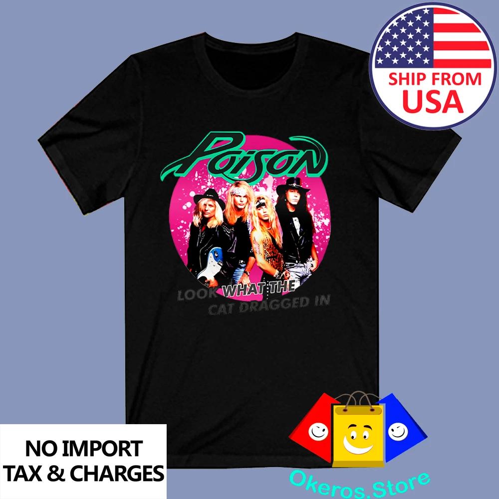 Poison Look What The Cat Dragged In Men's Black Size S to 3XL
