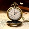 Roman Numerals Quartz Pocket Watch Men Women Hollow Vintage Watch with Chain Men Gifts