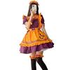 RPFLQ Halloween maid outfit orange bat cosplay costume ladies apron headband cute adult one-piece 7-piece set knee-high socks