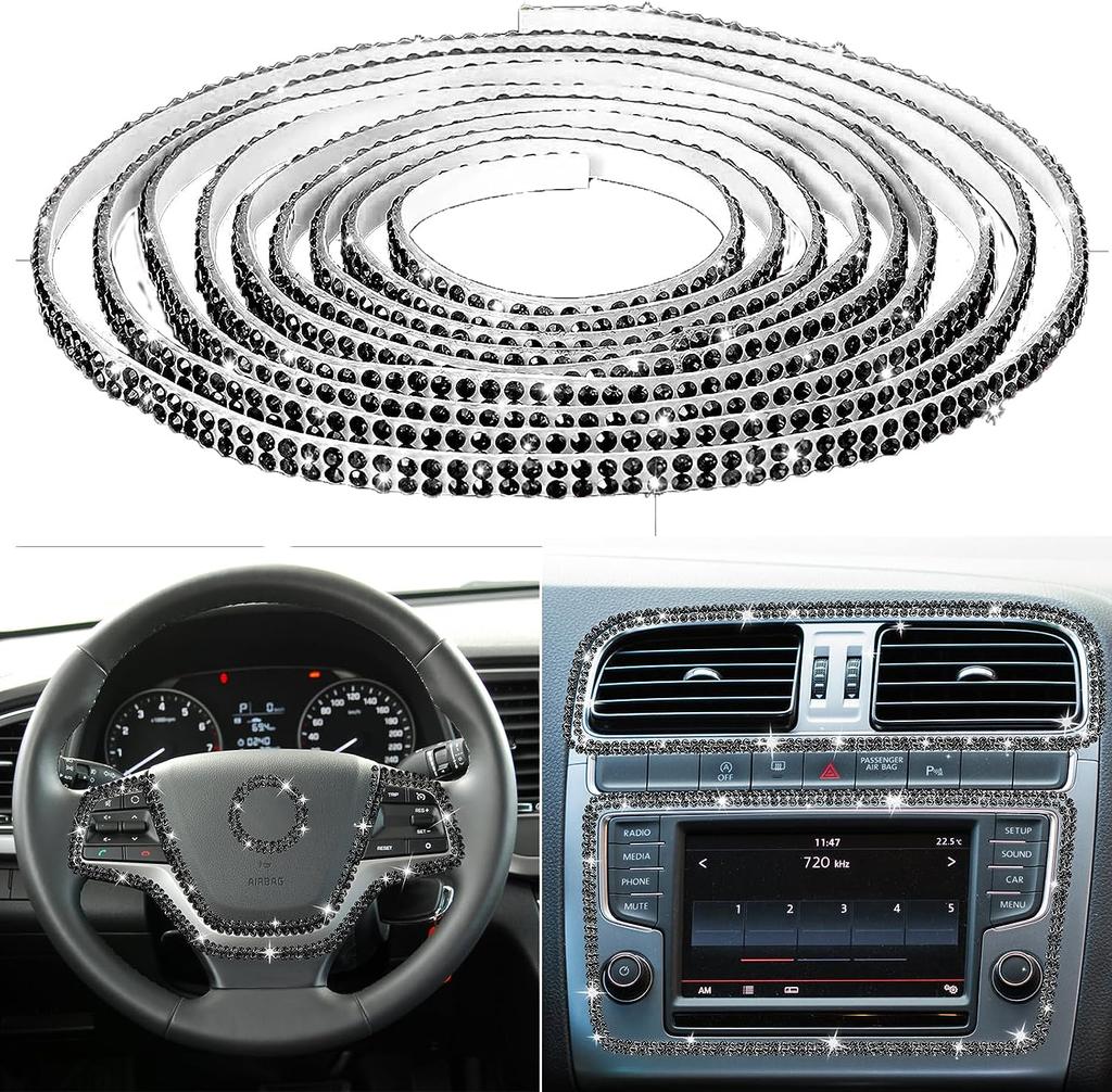 Шикарная отделка автомобиля, самоклеящиеся стразы, автомобильные аксессуары для женщин, автомобильное украшение, внутренняя и внешняя отделка, украшение для приборной панели, наклейки на дверь со стразами