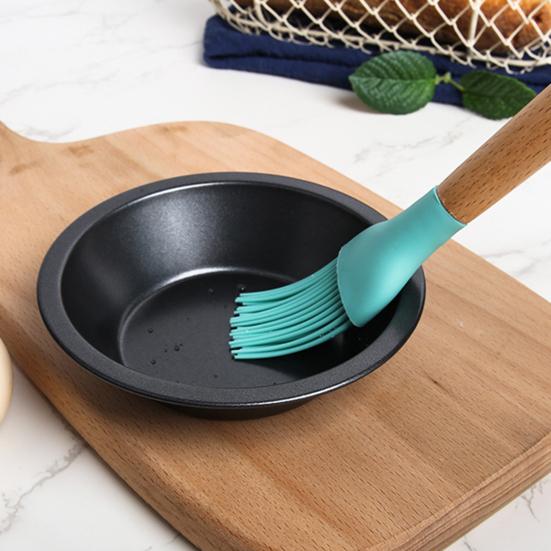 6Pcs 5-inch Mini Pie Pan Nonstick Food Grade Carbon Steel Dishwasher Oven Safe Round Baking Dessert Cake Tart Dish Plate Kitchen Supplies