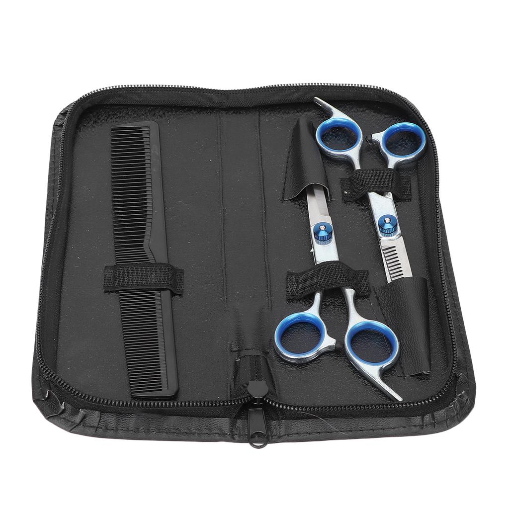 Набор ножниц для стрижки волос, филировочные ножницы, расческа, профессиональный парикмахерский набор ножниц, серебристый