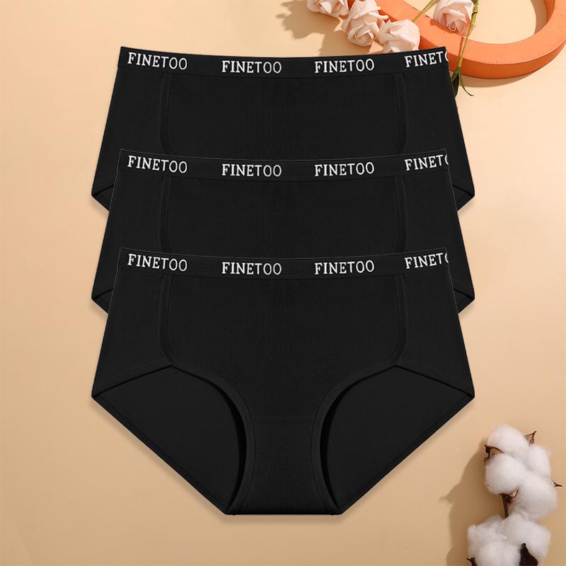 FINETOO 3 шт. Хлопковый Эластичный Пояс Нижнее Белье Сексуальные Низкой Посадки Удобные Трусики Женские Больших Размеров Дышащее Повседневное Белье S-XXL