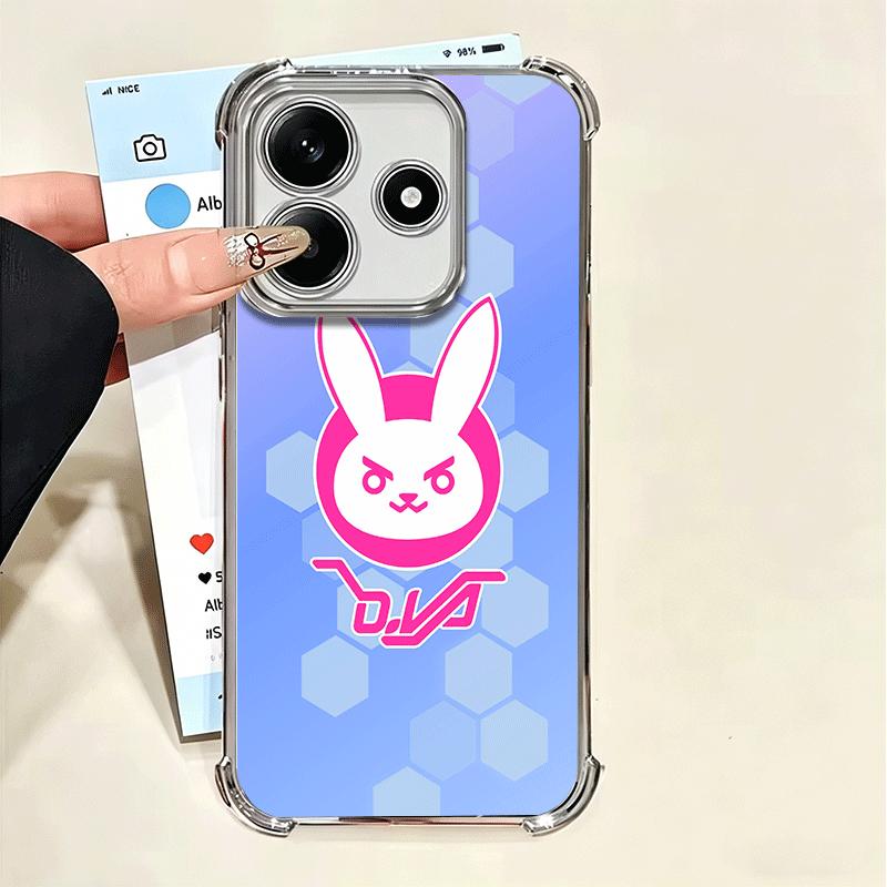 O-Overwatchs D-DVA Мягкий чехол для телефона для Xiaomi Poco X7 X8 Pro Max X6 X5 X3 F8 Ultra F7 M8 M7 M5S Redmi 15C 15A 15 14C 13C 12C 13