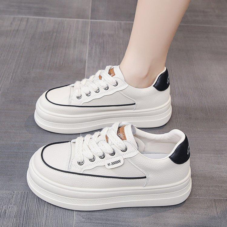 New Raise the Bottom White Shoes for Women  Winter New Non-Slip Sneakers Easy To Match Casual Fashion Sports Shoes