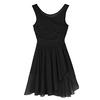 Women's Retro V Neck Chiffon Skirt Ballet Leotard Asymmetric Lyrical Dance Dress