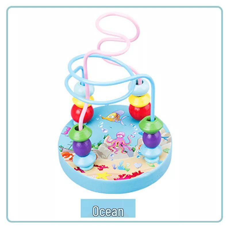 Animal Wooden Bead Maze Puzzle Toy for Early Childhood Education