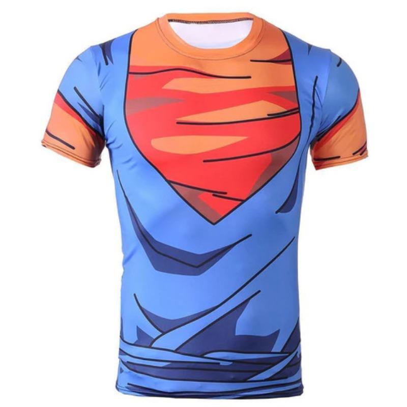2026 Dragon Ball Summer Men's T-shirt Anime Goku Harajuku Parent Child Trendy Short Sleeve Anime Cosplay T-shirt