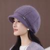 Ladies Hat New Autumn and Winter Wool Hat Warm Cap Middle-aged and Elderly Mother Knitted Hat